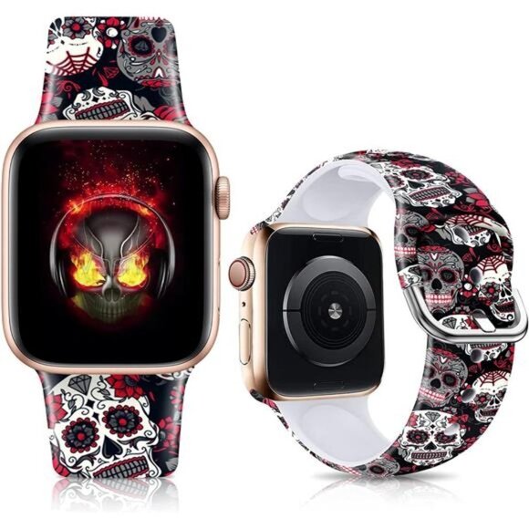 NEW Skull Luxury Apple Watch Band - Picture 1 of 5